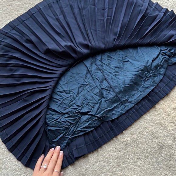 J. Crew Navy Pleated Skirt - Picture 9 of 11